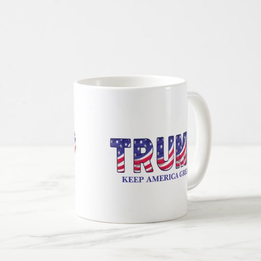 Donald Trump Behielt Amerika große Geschenkuhr Kaffeetasse (VorderseiteRechts)