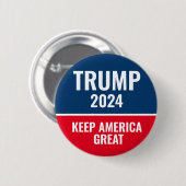 Donald Trump Behielt Amerika Großes Jahr 2024 Button (Vorne & Hinten)