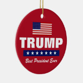DONALD TRUMP BEST PRÄSIDENT JE CHRISTMAS KERAMIK ORNAMENT (Rechts)