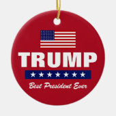DONALD TRUMP BEST PRÄSIDENT JE CHRISTMAS KERAMIK ORNAMENT (Vorne)