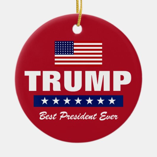DONALD TRUMP BEST PRÄSIDENT JE CHRISTMAS KERAMIK ORNAMENT (Vorne)