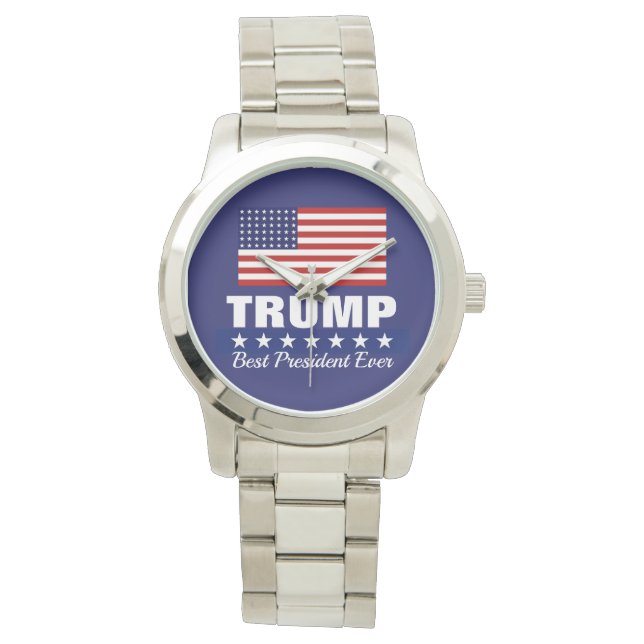 DONALD TRUMP BEST PRÄSIDENT JE UNISEX WATCH ARMBANDUHR (Vorderseite)