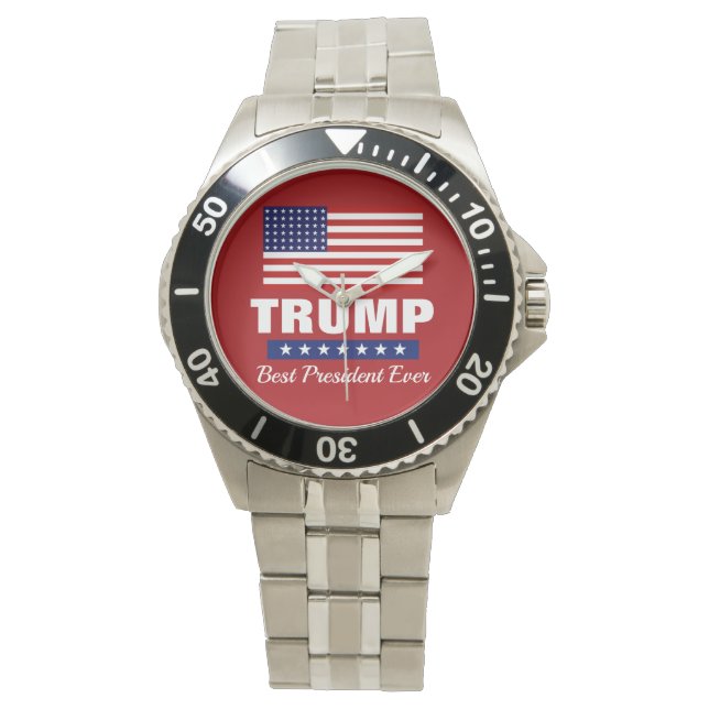 DONALD TRUMP BEST PRÄSIDENT JE WATCH ARMBANDUHR (Vorderseite)