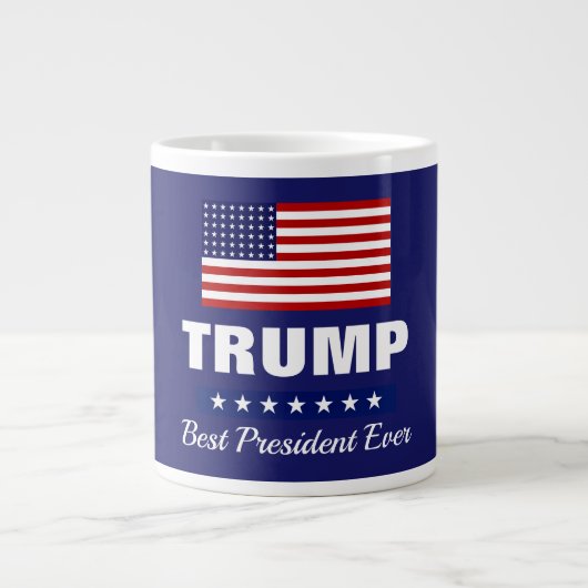 DONALD TRUMP BEST PRÄSIDENT JEMALS Jumbo-Tasse (Vorderseite)