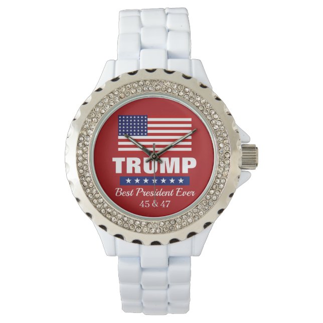 DONALD TRUMP BEST PRESIDENT EVER WATCH ARMBANDUHR (Vorderseite)