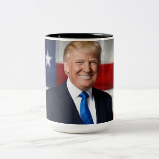 Donald Trump: "Bigly" große Tasse! Zweifarbige Tasse