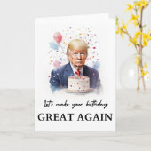 Donald Trump Birthday Card Karte (Gelbe Blume)