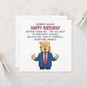 Donald Trump Birthday Card Karte (Vorderseite/Rückseite Beispiel)
