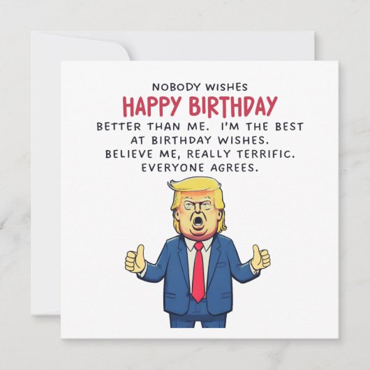 Donald Trump Birthday Card Karte (Vorderseite)