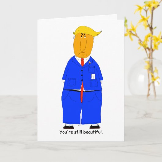 Donald Trump Birthday Card Karte (Gelbe Blume)