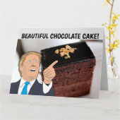 DONALD TRUMP BIRTHDAY CHOCOLATE CAKE 12x18 CARDS Karte (Gelbe Blume)