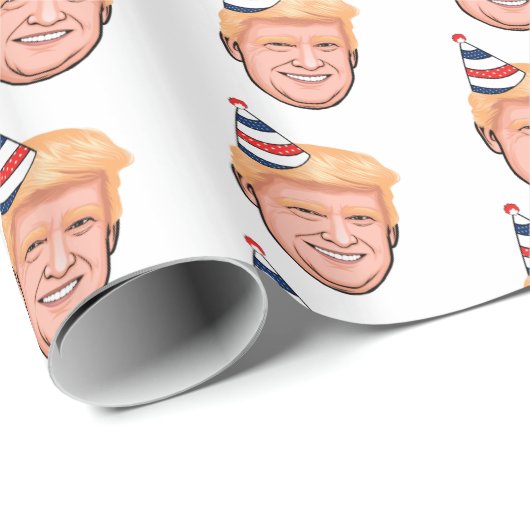 DONALD TRUMP BIRTHDAY GESCHENKPAPIER (Rolleneckpunkt)