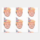 DONALD TRUMP BIRTHDAY GESCHENKPAPIER SET (Vorderseite)