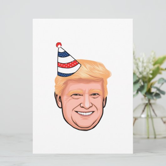 DONALD TRUMP BIRTHDAY KARTE (Stehend Vorderseite)