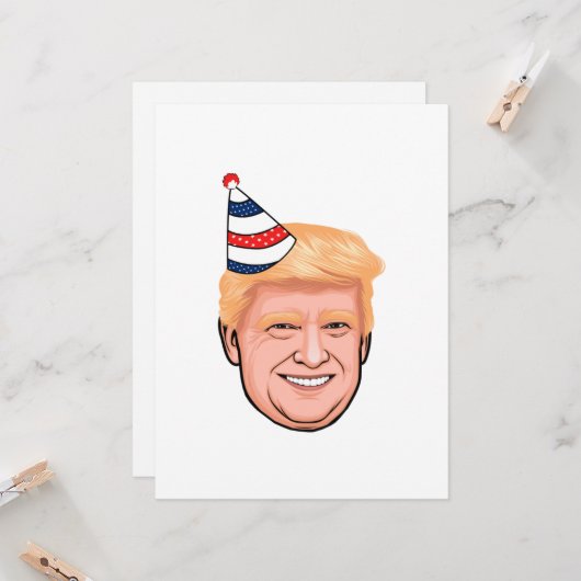 DONALD TRUMP BIRTHDAY KARTE (Vorderseite/Rückseite Beispiel)