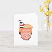 DONALD TRUMP BIRTHDAY KARTE (Gelbe Blume)