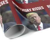DONALD TRUMP BIRTHDAY KISS WRAPPING PAPIER GESCHENKPAPIER (Rolleneckpunkt)
