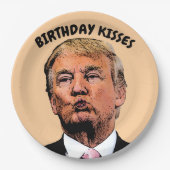 DONALD TRUMP BIRTHDAY KISSES PARTY PAPER TELLER (Vorderseite)