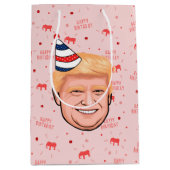 DONALD TRUMP BIRTHDAY MITTLERE GESCHENKTÜTE (Vorderseite)