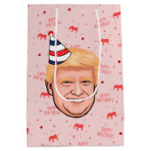 DONALD TRUMP BIRTHDAY MITTLERE GESCHENKTÜTE (Rückseite)