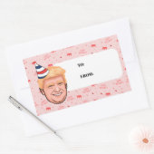 DONALD TRUMP BIRTHDAY RECHTECKIGER AUFKLEBER (Umschlag)