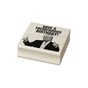 DONALD TRUMP BIRTHDAY RUBBER BRIEFMARKE GUMMISTEMPEL