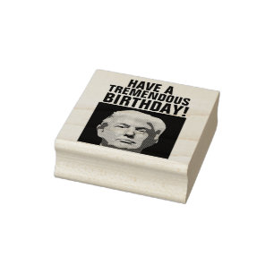 DONALD TRUMP BIRTHDAY RUBBER BRIEFMARKE GUMMISTEMPEL
