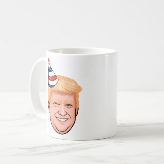 DONALD TRUMP BIRTHTAG KAFFEETASSE (Vorderseite Links)