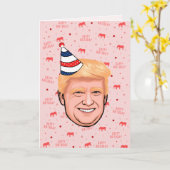 DONALD TRUMP BIRTHTAG KARTE (Gelbe Blume)