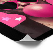 Donald Trump bläst Blase Gum Pink Sungles Trump Poster (Ecke)