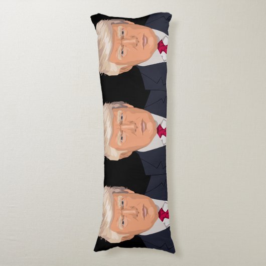 DONALD TRUMP BODY PILLOW REVERSIBLE SEITENSCHLÄFERKISSEN (Vorderseite Vertikal)