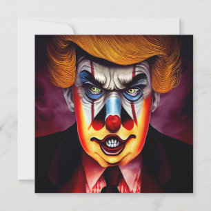 Donald Trump böser Clown Karte