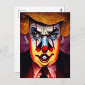 Donald Trump böser Clown Postkarte (Vorne/Hinten)