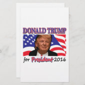 Donald Trump Briefpapier (Vorne/Hinten)
