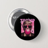 Donald Trump Bubble Gum Pink Sungles Button (Vorne & Hinten)
