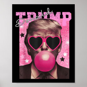 Donald Trump Bubble Gum Pink Sungles Poster