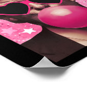 Donald Trump Bubble Gum Pink Sungles Poster (Ecke)