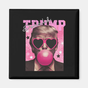 Donald Trump Bubble Gum Pinke Sonnenbrille  Magnet