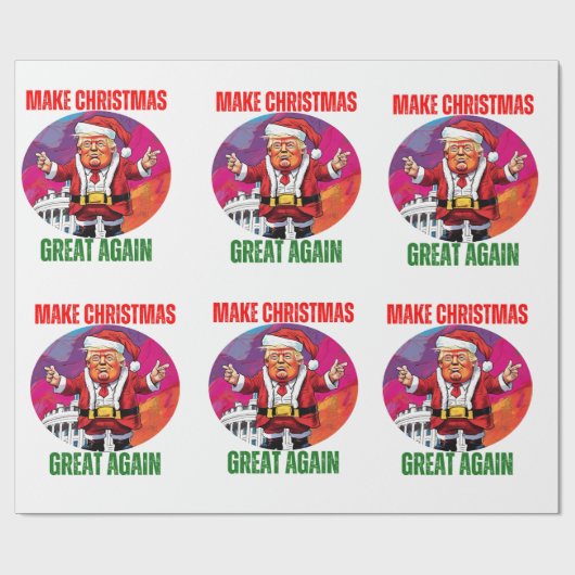 DONALD TRUMP - BUCHSTABE GESCHENKPAPIER (Flach)