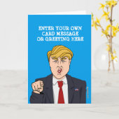 Donald Trump Cartoon Karte (Gelbe Blume)