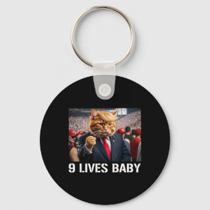 Donald Trump Cat Nine Lives Baby Schlüsselanhänger