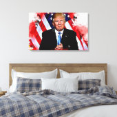 Donald Trump Celebration Painting Leinwanddruck (Insitu (Schlafzimmer))