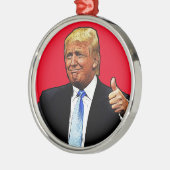DONALD TRUMP CHRISTMAS 2024 Ornament Aus Metall (Links)