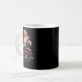 Donald Trump Christmas Biker Motorbike Funny Santa Kaffeetasse (Vorderseite Links)