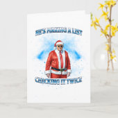 Donald Trump Christmas Card Making A List MAGA Karte (Gelbe Blume)