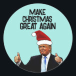 DONALD TRUMP CHRISTMAS GREAT WIEDER STICKER<br><div class="desc">ERNEUT GROSSE WICHTIGKEITEN FÜR TRUMP-STICKER</div>