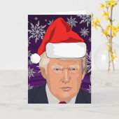 DONALD TRUMP CHRISTMAS GREETKARTE KARTE (Gelbe Blume)