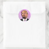 DONALD TRUMP-CHRISTMAS MIT KISS-STICKERN VERSEHEN RUNDER AUFKLEBER (Tasche)