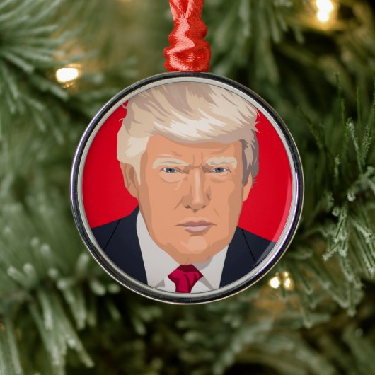 DONALD TRUMP CHRISTMAS Ornament Aus Metall (Baum)