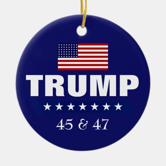 DONALD TRUMP CHRISTMAS ORNANAS KERAMIK ORNAMENT (Vorne)